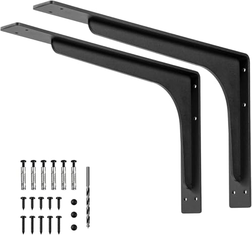 Shelf Support Bracket Heavy Duty, L Shelf Brackets ,max Load 300lbs, , Metal Brackets for Shelves, Counter Bracket ,Corner Brace,Pack of 2. ( (Supporting Bar) 30 "x 18.5 ") - size: 30" x 18.5" (Supporting Bar)