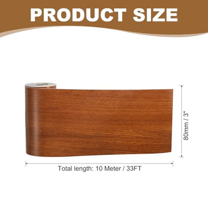 Self Adhesive Wood Grain Repair Tape 33'x 3", Multi-Use Realistic Wood Grain Repair Patch for Furniture Floor Door Table Chair Windows Handicraft DIY, Teak