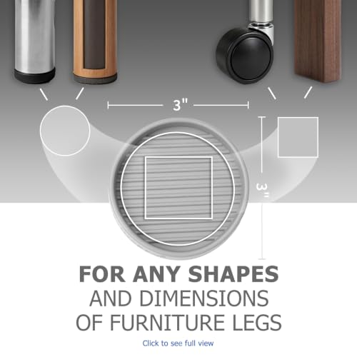 Non Slip Furniture Pads for Hardwood Floors -Yelanon 8Pcs 3” Coasters Cups - color: 8pcs3"round Gray
