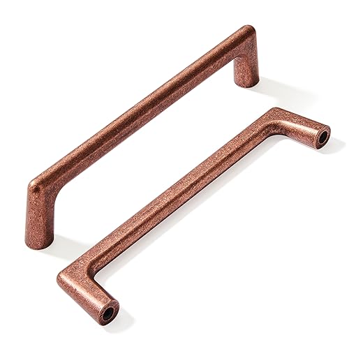 khtumeware 10 Pack 5"(128mm) Vintage Drawer Pulls Antique Copper Cabinet Pulls Kitchen Hardware Cabinet Handles Drawer Handles Knobs. - color: Antique Copper, size: Cabinet Pulls 5" Hole Center