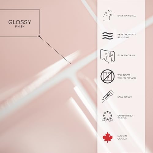 Smart Tiles Peel and Stick backsplash, Subway Blush Pink, 11.55"x8.38" - color: Blush Pink