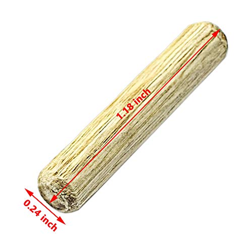 Yoohey Wooden Dowel Pins, 6 x 30mm, 100pcs - size: 6 x 30mm