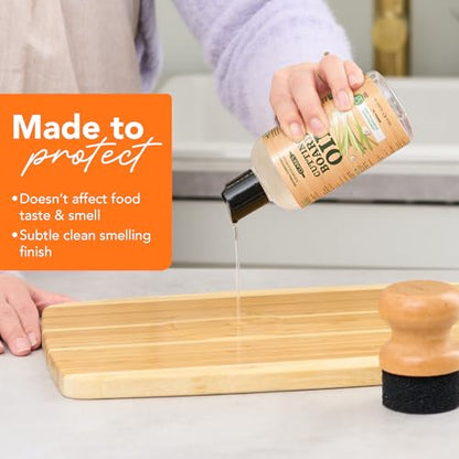 CLARK'S Cutting Board Oil 12 Oz, Food Grade Mineral Oil - Lemongrass Scent - style: Lemongrass Extract (Bamboo) - 12 Oz