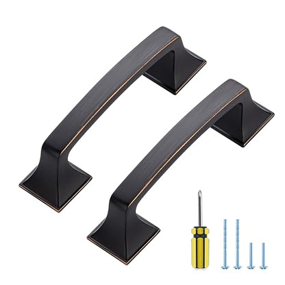 30 Pack Kitchen Cabinet Handles 3 Inch Oil Rubbed Bronze Cabinet Pulls - color: Oil Rubbed Bronze, size: 3 Inch Hole Centers