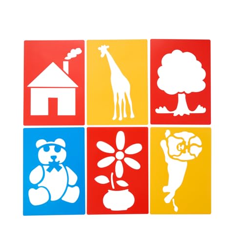 Colorations Large Washable Plastic Everyday Objects Stencils - Set of 12 - style: XL Stencils 12PK