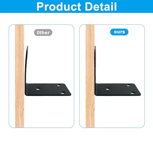 4Pcs 2.5" Black L Shaped Corner Bracket 65*65mm - style: 4Pcs 2.5" x 2.5"