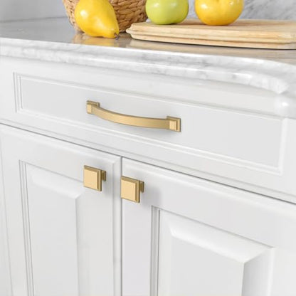Amerdeco 10 Pack Champagne Bronze Cabinet Pulls 5" - color: Champagne Bronze, size: 5" hole center
