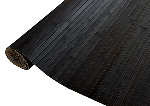 amaZulu Natural Bamboo Wall Panels 4x8 — Dark Brown Tambor Cladding, Rich Deep Tone, Flexible Accent Wall, Wainscoting & Ceiling Tile, Mesh-Backed, 32 sq ft, Indoor Use - color: Dark Brown
