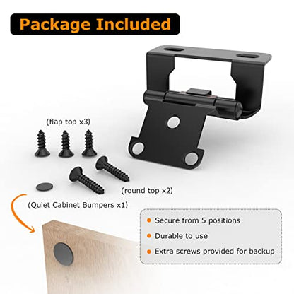 Chibery 20 Pack | 1/2 inch Overlay Semi Partial Wrap Around Cabinet Hinges, Self Closing Face Frame Variable Decorative Replacement, Kitchen Hardware, with Screw & Quiet Bumper (Matte Black) - color: Matte Black