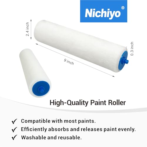 Nichiyo 10" Ceiling Paint Roller Drip-Resistant with Shield - color: 1-EL01152