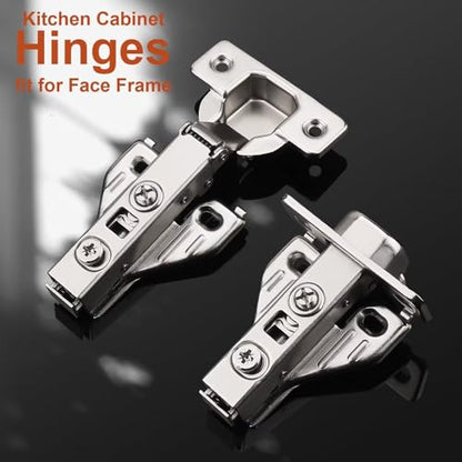 Probrico 15 Pairs Soft Closing Cabinet Hinges - Full Overlay Concealed Face Frame Corner for Kitchen Cabinets - size: 15 Pairs