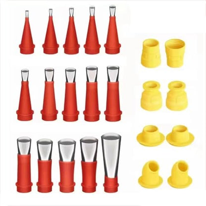 19pcs/22pcs, Plastic & Stainless Steel, Reusable Caulking Injection Nozzle Kit, Ergonomic Design, Professional Tool Set
