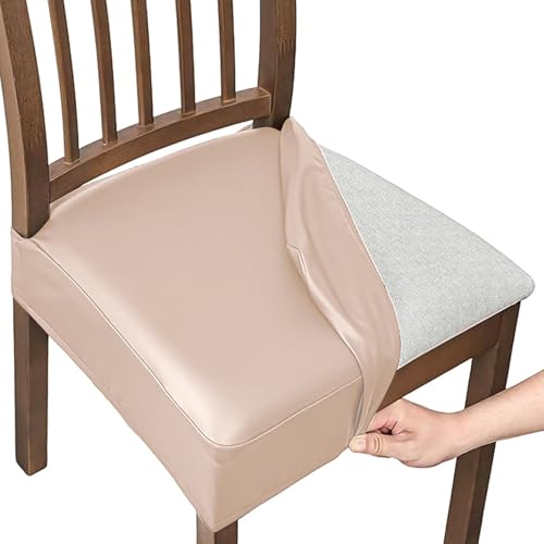 Dioxide Chair Covers,Seat Covers for Dining Room Chairs,Light Camel,Set 2 - color: Model B - Light Camel, size: set of 2
