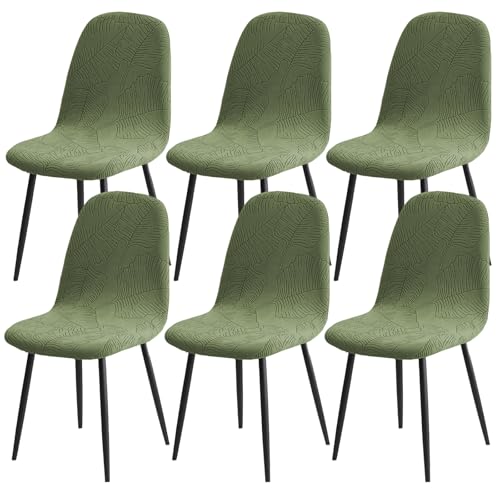 HAOYONG Modern Dining Chair Covers Shell Chair Cover Lounge Armless Chair Cover Mid Century Stretchable Slipcovers for Kitchen, Office, Dining Room and Living Room (Set of 6) - color: 69, size: 6 PCS