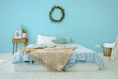 15.7" x 118" Blue Wallpaper Peel and Stick Light Blue Contact Paper Easy Peel Off Bedroom Bathroom Removable Wallpaper Vinyl Self Adhesive Matte - color: Light Blue-2, size: 15.7" x 118"