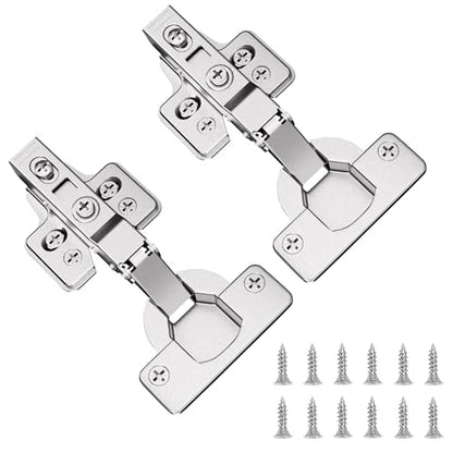 2-Pack Soft Close 40mm Cup Cabinet Hinges for Thick Door(18-28mm) - size: Half Overlay