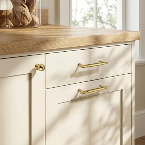 SAILING 10 Pack Cabinet Pulls-5 Inch/128mm Kitchen Cabinet Handles Polished Gold Cabinet Pulls for Bathroom Dresser Pulls Hardware Cabinet Handles SA10185 - color: Polished Gold, size: 5"(128mm)Hole Center-10Pcs