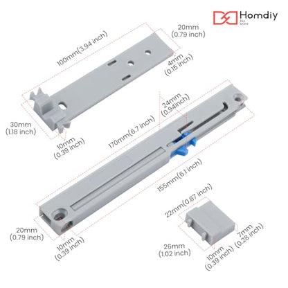 homdiy 5 Pair (10 Pack) Soft Close Adapter for Drawers