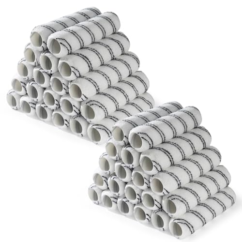 Microfiber Paint Roller 9 Inch, 3/8 Inch Nap, 40 Pack - color: 9 inch paint roller 40 pack