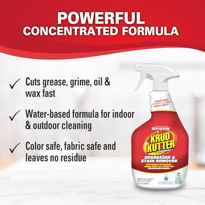 Krud Kutter KK326-6PK Original Concentrated Cleaner/Degreaser Stain Remover Spray, 32 oz, 6 Pack