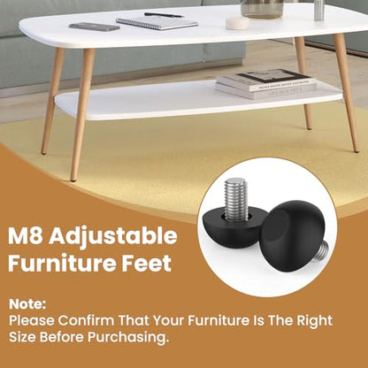8 Pcs M8 Adjustable Furniture Leveling Feet
