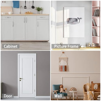 Trimold 196.8" x 0.9" Lightweight Peel and Stick Chair Rail Molding, Flexible Accent Wall Trim for Home Decoration & Protection - size: 196.8"L x 0.9"W