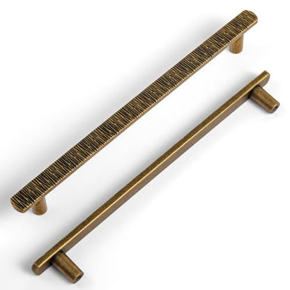 Goo-Ki 7-1/2 Inch（192mm） Hole Centers Luxurious & Sturdy Zinc Alloy Cabinet Handls,Antique Brass Cabinet Pulls for Kitchen,Drawer,Cupboard & Wardrobe,6 Pack - color: Antique Brass, size: 7.6 inch (192 mm) Hole Centers, style: Pulls With No Backplate