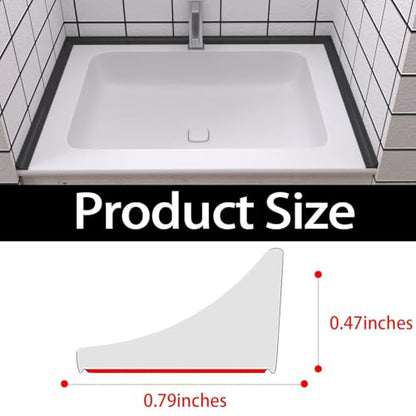 Raycity Silicone Shower Threshold Water Dam Barrier, 67 Inch, Black - color: Black, style: 67Inch