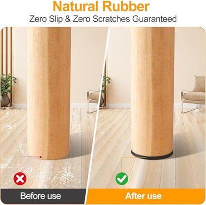 CHUNZEXI 24 Pack 1 Inch Non Slip Furniture Pads, Round Self Adhesive Rubber - size: 1 inch 24 Round