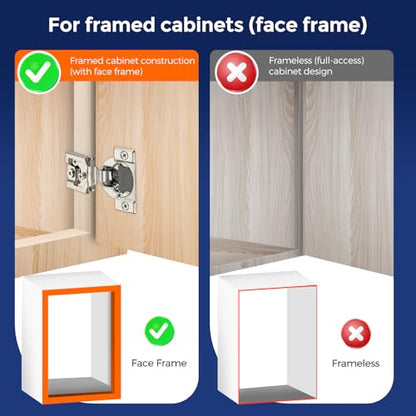 Satin Nickel Soft Close Cabinet Hinges,3/4 Inch Overlay,60 Pack (30 Pairs) - size: 3/4 inch Overlay