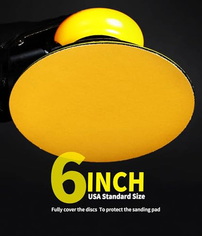 6 Inch Sanding Discs Hook and Loop No Hole, 400 Grit Sandpaper, Da Sandpaper for Automotive and Woodworking, 100 Pack - style: 400 Grit