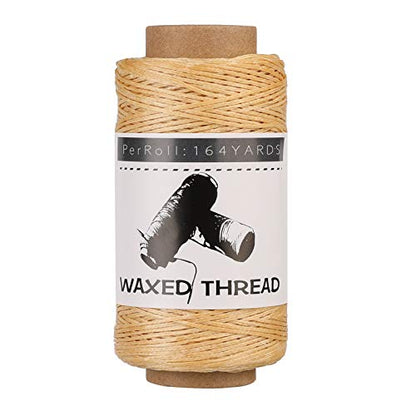 Jupean Waxed Thread for Leather Threads Wax Thread for Leather Sewing - color: Nature Color