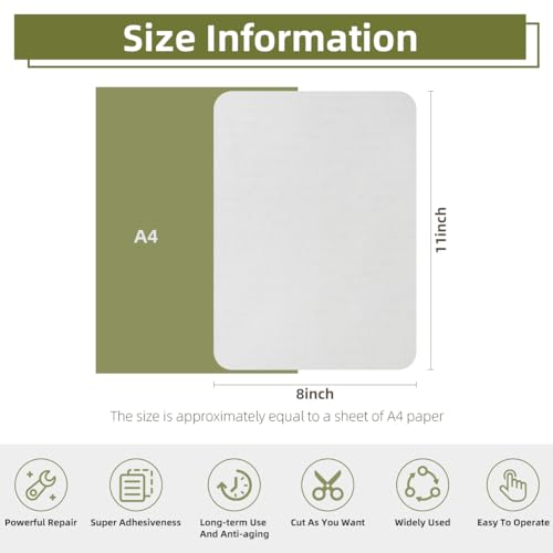 2Pcs Self-Adhesive Linen Fabric Patches, Quick Repair for Sofas, Tents, Car Seats/8" x 11", White - color: White
