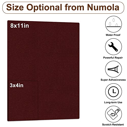 Numola Leather Repair Patch, 8×11 Inch Self-Adhesive Dark Wine Red - color: Dark Wine Red, size: 8×11inch