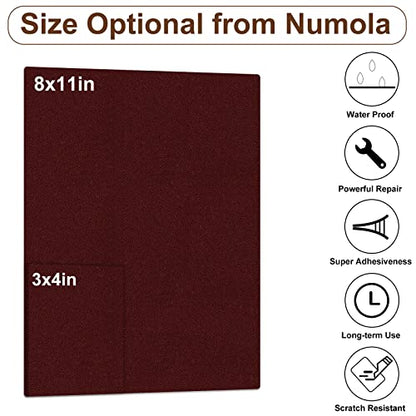 Numola Leather Repair Patch, 8×11 Inch Self-Adhesive Dark Wine Red - color: Dark Wine Red, size: 8×11inch