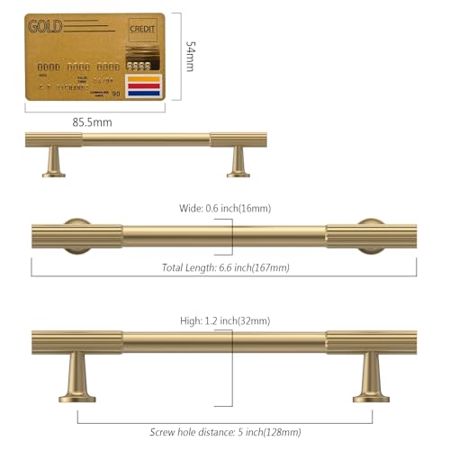 Amerdeco 10 Pack Champagne Bronze Cabinet Pulls 5" - color: Champagne Bronze, size: 5"/128MM