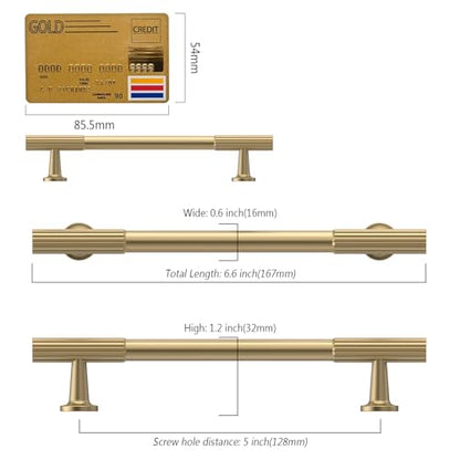 Amerdeco 10 Pack Champagne Bronze Cabinet Pulls 5" - color: Champagne Bronze, size: 5"/128MM