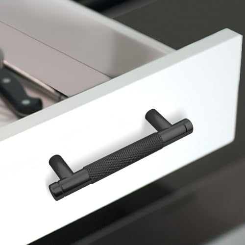 12 Pack 3 Inch 76 mm Black Barrel Cabinet Pulls Cupboard Aluminum Handles Drawer Pull Cabinet Handles Cabinet Handles (12 Pack, Black, 3 Inch) - color: Black, size: 3 Inch