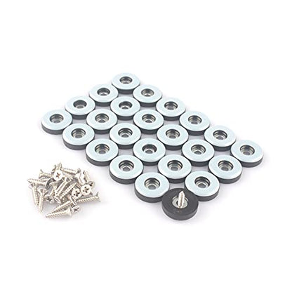 Teflon Furniture Sliders Pads(24 Pack 7/8 inch(22mm) Base),Table/Chair/Cabinet/Sofa Small Size PTFE Glides,Stainless Steel Screw on Protect The Floor,Heavy Duty Sliding Block for Furniture - size: 24 Pack 7/8 inch(22mm) Base
