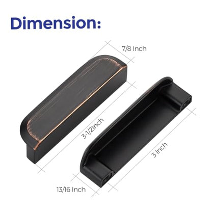 Ravinte Cabinet Pulls Cabinet Handles 3 Inch Oil Rubbed Bronze 10 Pack - color: Oil Rubbed Bronze, size: 3 Inch Hole Center