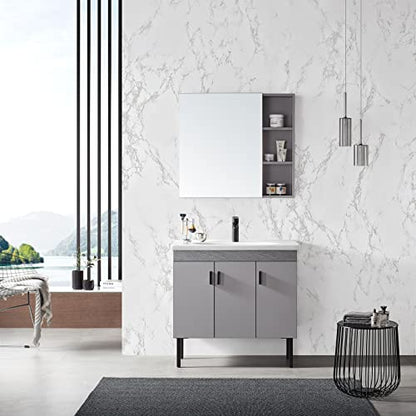 Marble Contact Paper White Peel and Stick Wallpaper for Kitchen Countertop - color: Gray/White, size: 17.7" x 393.7"