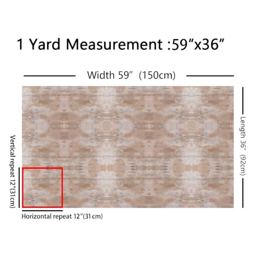 Erosebridal Watercolor Tie Dye Fabric by the Yard,Ombre Gradient Beige and - color: Beige, size: 3 Yards