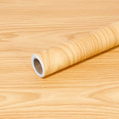 Wood Grain Contact Paper 15.7" x 236" Peel and Stick Wallpaper Oka - color: Oka, size: 15.7" x 236"