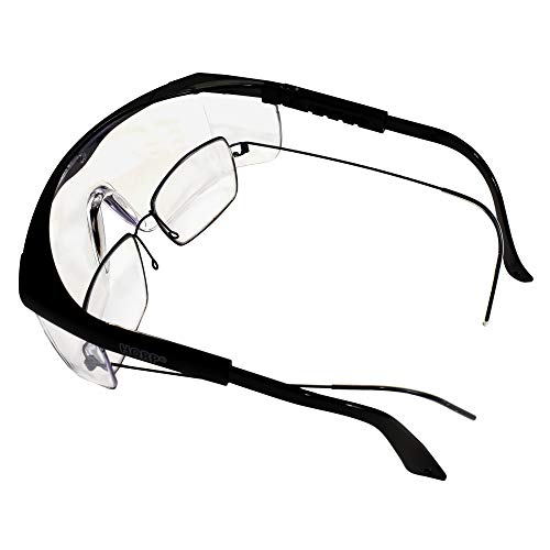 HQRP Protective Safety Glasses/Goggles (Pack of 4) for Wood Metal cutting, Chipping, Grinding, Sanding, Polishing, Soldering, Machining