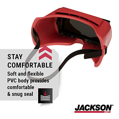 Jackson Safety WS Series Retro Safety Goggles - color: Iruv Shade 5, size: One Size, style: Fixed