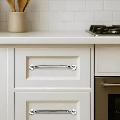 10 Pack 3-3/4 inch Hole Center Polished Nickel Cabinet Pulls - Heavy Duty Solid Drawer Hardware Handles Kitchen Vanity Bathroom Handles - color: Polished Nickel, size: 3-3/4"(96mm) Hole Center