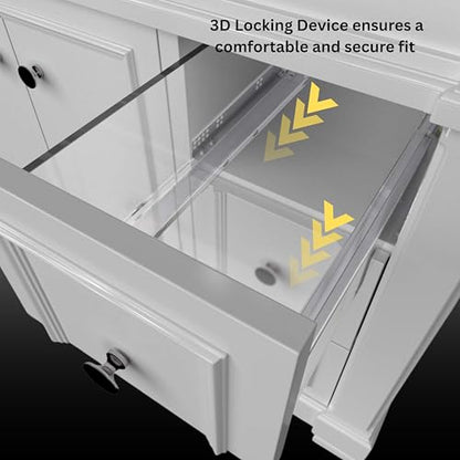 27 Inch Perform Max 6X Heavy Duty Undermount Soft Close Slides Pack of 2 Pair, Cold Rolled Steel with 3D Locking Device. 100 Pound Capacity, 6 Way Adjustable - size: 27 Inch