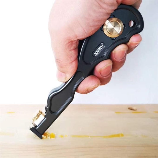 HONGDUI 2-in-1 Carbide Wood Scraper, Aluminum Alloy Woodworking Scraper