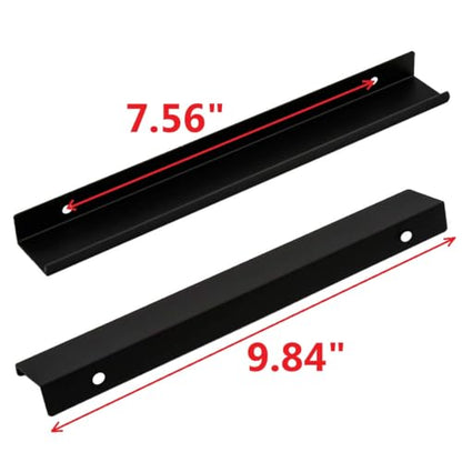 9.84 Inch Finger Pull 6Pcs, 7.56 Inch Hole Centers, Aluminum Alloy, Black - color: Black, size: 250mm/9.84", style: Straight Edge