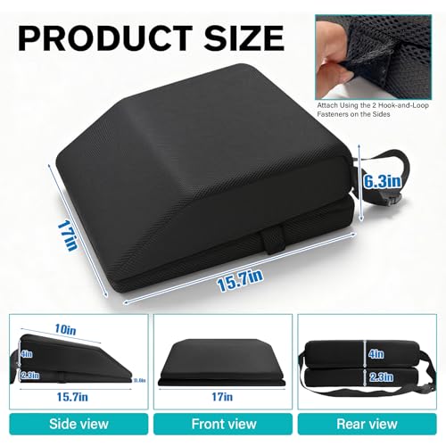 Memory Foam Wedge Post Hip Surgery Cushion, Adjustable Height